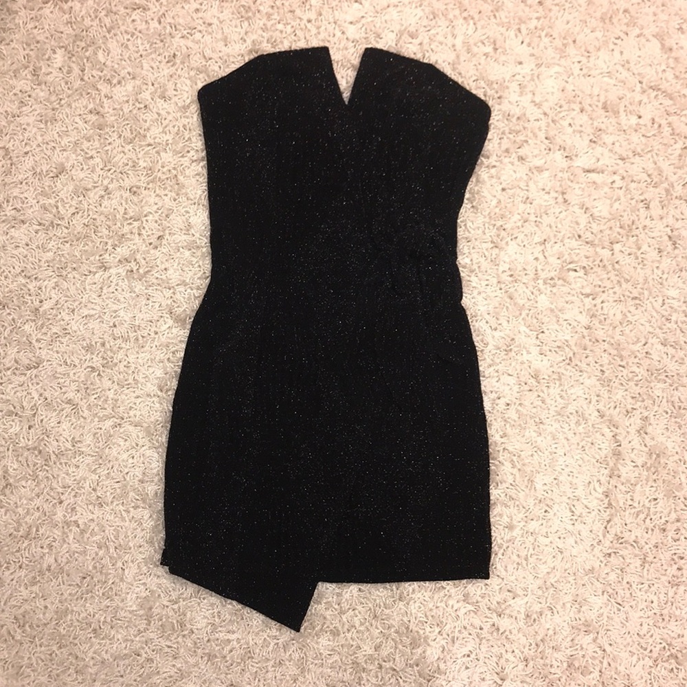 Short black sparkly dress